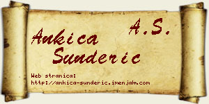 Ankica Šunderić vizit kartica